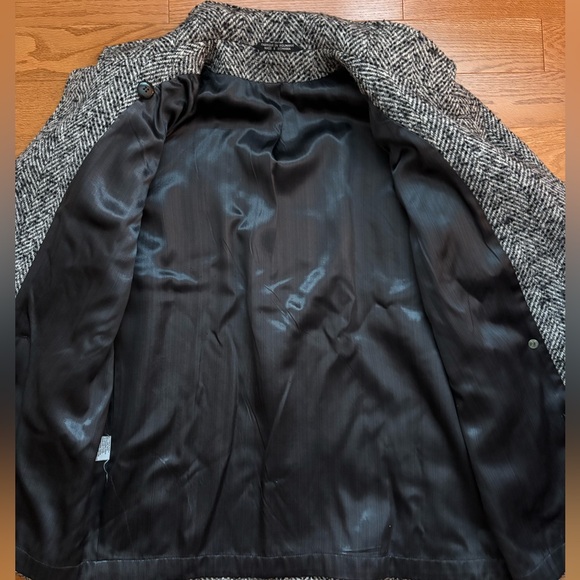 Vintage 90s Wool Blend Double Breasted Coat – Oversized Boxy Fit - Picture 7 of 12